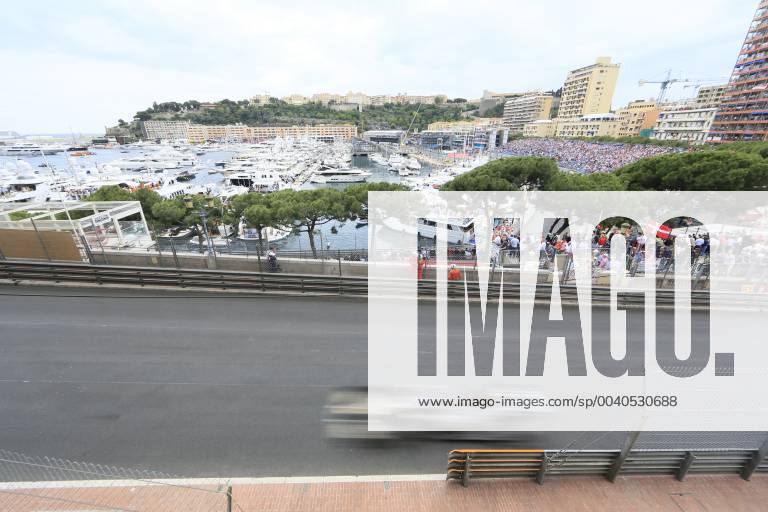 Blick von der Avenue d Ostende auf den Port Hercule und die Rennstrecke, Formel 1 Grand Prix, Fürstentum Monaco, Cote d Azur Mittelmeer