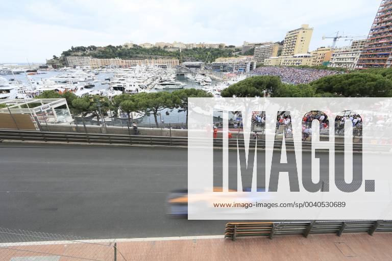 Blick von der Avenue d Ostende auf den Port Hercule und die Rennstrecke, Formel 1 Grand Prix, Fürstentum Monaco, Cote d Azur Mittelmeer