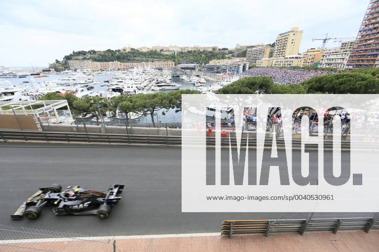 Blick von der Avenue d Ostende auf den Port Hercule und die Rennstrecke, Formel 1 Grand Prix, Fürstentum Monaco, Cote d Azur Mittelmeer