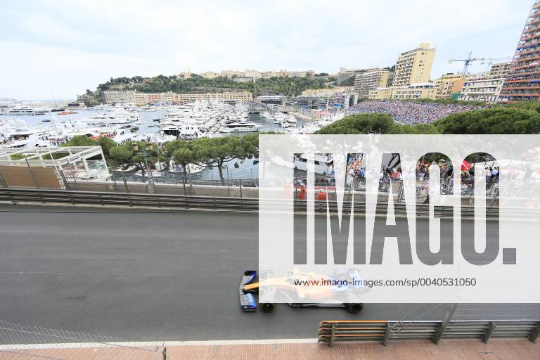 Blick von der Avenue d Ostende auf den Port Hercule und die Rennstrecke, Formel 1 Grand Prix, Fürstentum Monaco, Cote d Azur Mittelmeer