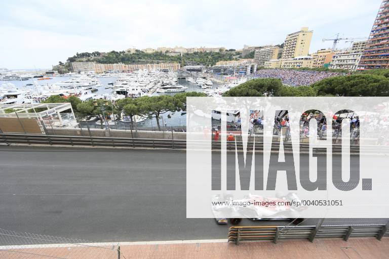 Blick von der Avenue d Ostende auf den Port Hercule und die Rennstrecke, Formel 1 Grand Prix, Fürstentum Monaco, Cote d Azur Mittelmeer
