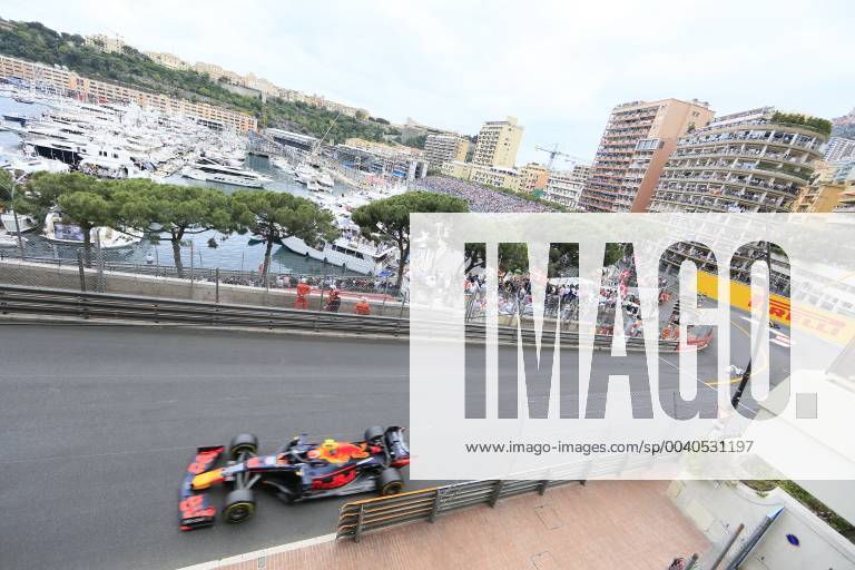 Blick von der Avenue d Ostende auf den Port Hercule und die Rennstrecke, Formel 1 Grand Prix, Fürstentum Monaco, Cote d Azur Mittelmeer