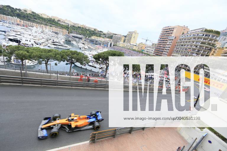 Blick von der Avenue d Ostende auf den Port Hercule und die Rennstrecke, Formel 1 Grand Prix, Fürstentum Monaco, Cote d Azur Mittelmeer