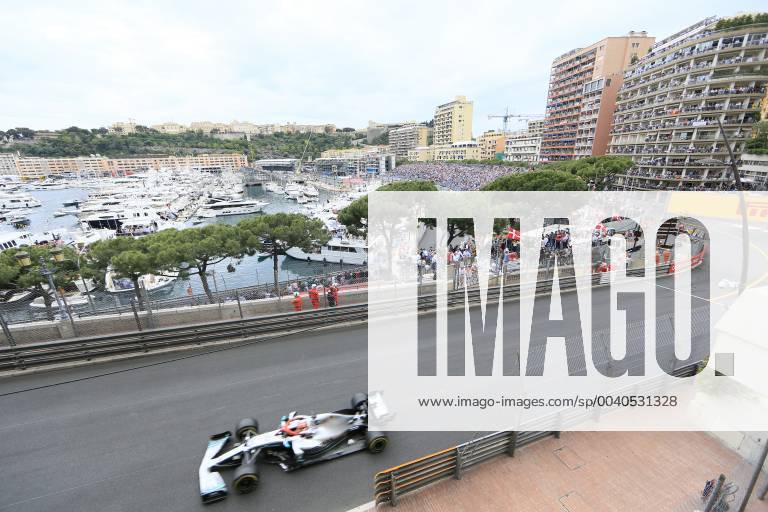 Blick von der Avenue d Ostende auf den Port Hercule und die Rennstrecke, Formel 1 Grand Prix, Fürstentum Monaco, Cote d Azur Mittelmeer