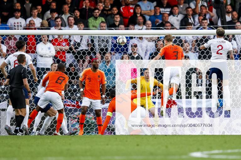 GUIMARAES, 06-06-2019, Estadio D. Afonso Henriques , UEFA Nations League Semi Final. Chance for Netherlands player Matthijs de Ligt during the game Netherlands - England Netherlands - England x3610758x