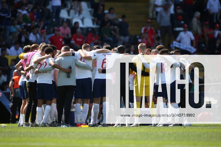 Switzerland v England UEFA Nations League 3rd Place Play-off The England players in the huddle before the penalty shoot out during the UEFA Nations League 3rd Place Play-off match at Estadio D. Afonso Henrique, Guimaraes Content Not Available For UK Newspapers