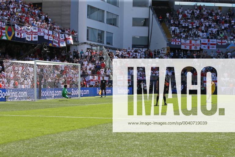 Switzerland v England UEFA Nations League 3rd Place Play-off Jordan Pickford of England scores his spot kick during the penalty shoot out during the UEFA Nations League 3rd Place Play-off match at Estadio D. Afonso Henrique, Guimaraes Content Not Available For UK Newspapers