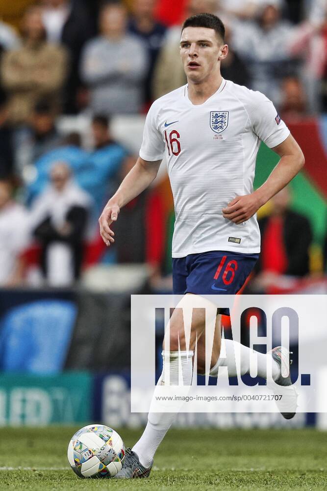 GUIMARAES, 06-06-2019, Estadio D. Afonso Henriques , UEFA Nations League Semi Final. England player Declan Rice on the ball during the game Netherlands - England 3-1. Netherlands - England x3634838x
