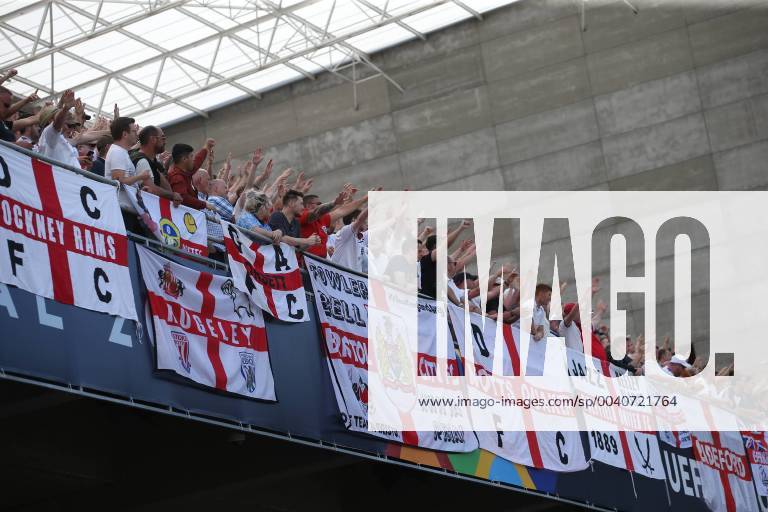 Switzerland v England UEFA Nations League 3rd Place Play-off The England fans get behind their side during the UEFA Nations League 3rd Place Play-off match at Estadio D. Afonso Henrique, Guimaraes Content Not Available For UK Newspapers