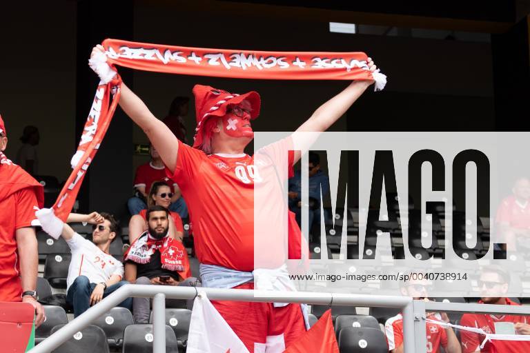 Guimaraes, Portugal, 09.06.2019, UEFA Nations League, 3. Platz, Schweiz - England, Supporter of Switzerland is seen ( Defodi-09-531-002638