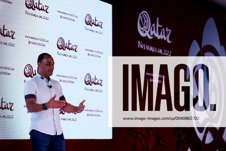 Brazilian former soccer player Marcos Evangelista de Moraes Cafu speaks during an exhibition on the Qatar 2022 World Cup organized by the World Cup 2022 Organizing Committee, in Sao Paulo, Brazil, 21 June 2019. Cafu was appointed as one of the ambassadors of the event. Cafu appointed Qatar 2022 ambassador in Sao Paulo !ACHTUNG: NUR REDAKTIONELLE NUTZUNG!