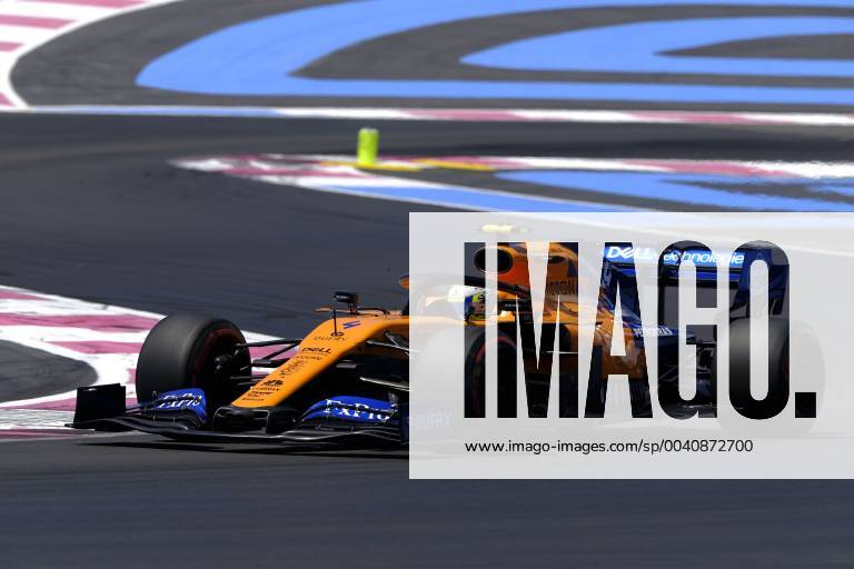Le Castellet, Var, France - McLaren Driver LANDO NORRIS (GBR) in action during the Third free practice session of the Formula one French Grand Prix at the Paul Ricard circuit at Le Castellet - France F1 2019: French Grand Prix : Practice three - ZUMAp119 20190622_zaf_p119_024