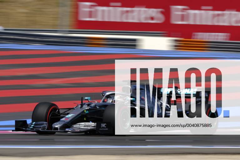 Le Castellet, Var, France - Mercedes Driver LEWIS HAMILTON (GBR) set the best time on 1:28.319 during the Qualifying session of the Formula one French Grand Prix at the Paul Ricard circuit at Le Castellet - France F1 2019: French Grand Prix : Qualifying - ZUMAp119 20190622_zaf_p119_026