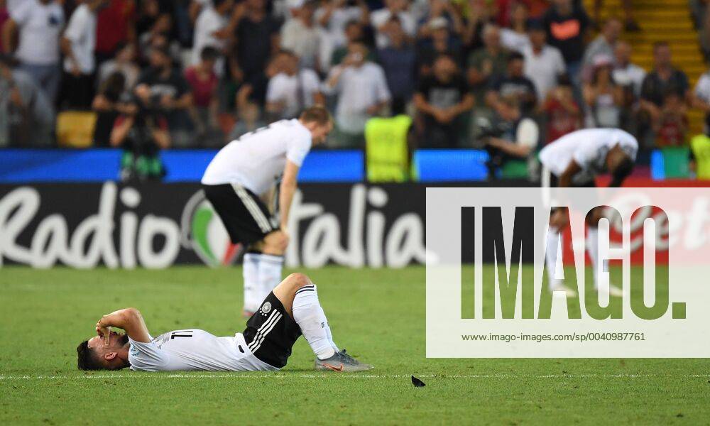 Fussball Fussball U21, U 21 EM Finale 2019, Spanien - Deutschland, v.l. Marco Richter (Deutschland U21) enttaeuscht, enttaeuscht schauend, dissapointed Udine