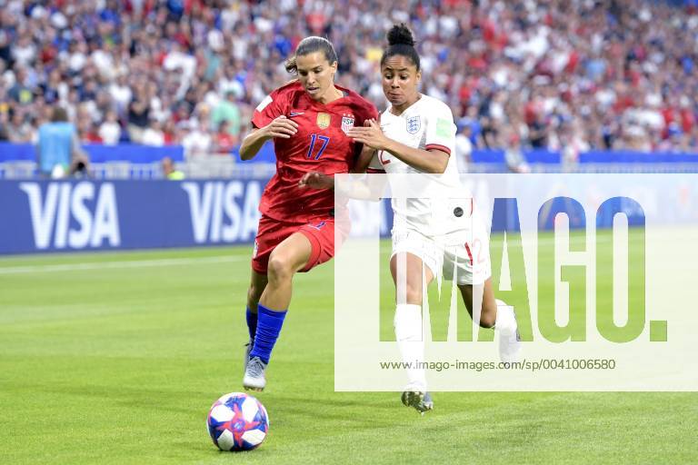 (L-R) Tobin Heath of USA women, Demi Stokes of England women during the FIFA Women s World Cup France 2019 semi final match between England and United States of America at Stade de Lyon on July 02, 2019 in Lyon, France FIFA Women s World Cup France 2019 2018 2019 Imagesx xGerritxvanxKeulenxIVx 14891408