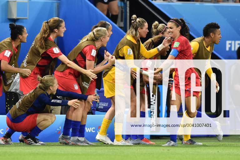 Joie de Alex Morgan (etats unis) et de ses coequipieres FOOTBALL : Angleterre vs Etats-Unis - Coupe du monde de Football Feminin 1 2 finale - 02 07 2019 FredericChambert Panoramic