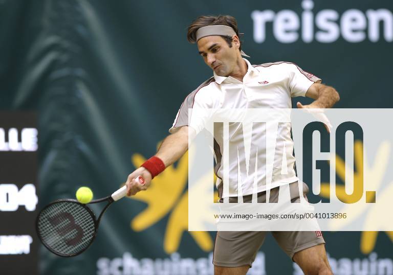 Foto : Roger Federer ( SUI , Suisse ) Tennis-Turnier 27. Noventi Open im Gerry Weber Sportpark in Halle Westfalen Fri. 21.06.2019