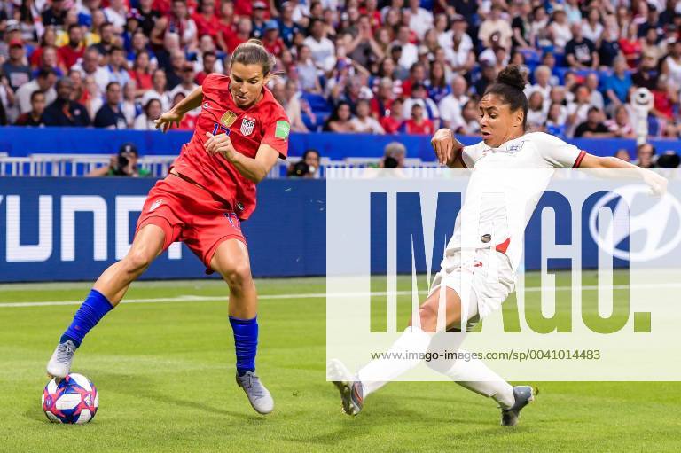 (L-R) Tobin Heath of USA women, Demi Stokes of England women during the FIFA Women s World Cup France 2019 semi final match between England and United States of America at Stade de Lyon on July 02, 2019 in Lyon, France FIFA Women s World Cup France 2019 2018 2019 Imagesx xGerritxvanxKeulenxIVx 14898052
