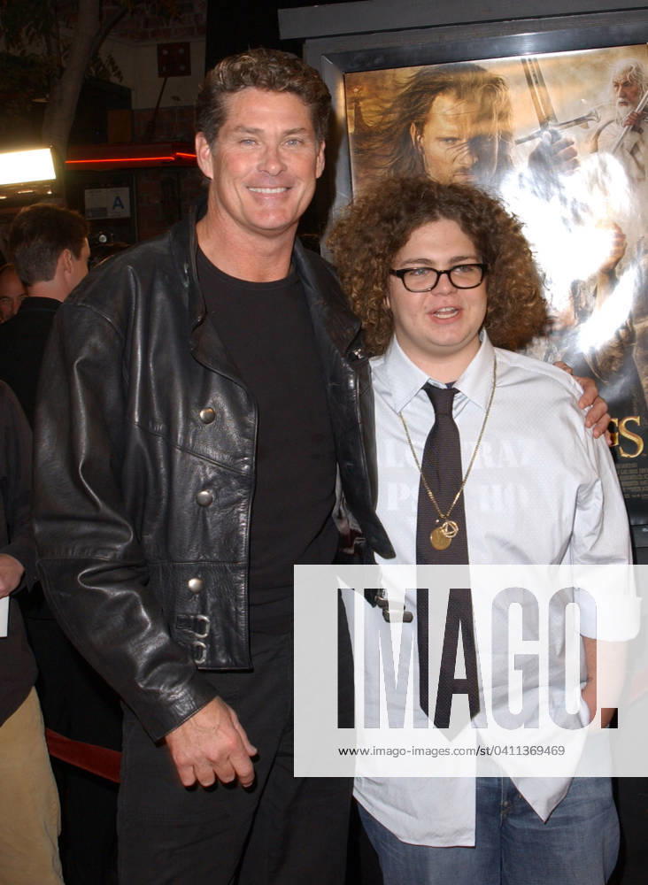 The Lord of The Rings:The Return of The King L.A. Premiere David Hasselhoff and Jack Osbourne attend The Lord of The Rings:The Return of The King L.A. Premiere held at The Mann Village Theatre. December 3,2003 ( ) Copyright 2003 by Debbie VanStory iPhoto.ca Los Angeles CA USA