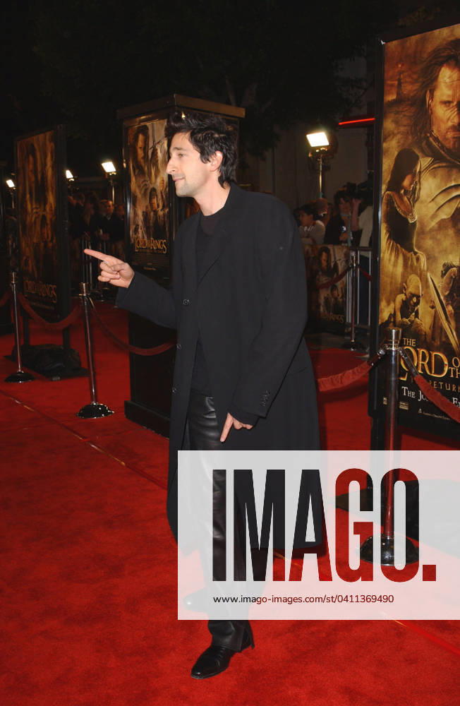 The Lord of The Rings:The Return of The King L.A. Premiere Adrien Brody attends The Lord of The Rings:The Return of The King L.A. Premiere held at The Mann Village Theatre. December 3,2003 ( ) Copyright 2003 by Debbie VanStory iPhoto.ca Los Angeles CA USA