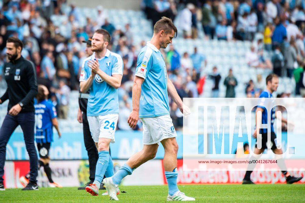 Malmö FFs Markus Rosenberg deppar efter fotbollsmatchen i Allsvenskan mellan Malmö FF och Sirius den 21 juli 2019 i Malmö.