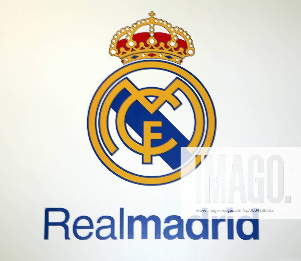 Vereinslogo von Real Madrid Fußball Herren Primera Division 2006 2007, 1. Spanische Liga, Fotostory, CF, Einzelbild Madrid, Valdebebas, Ciudad del