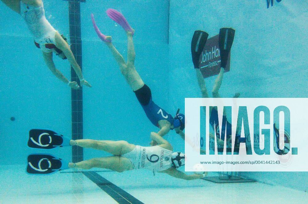 KW31 UW RUGBY - UWR WC Graz 2019 GRAZ,AUSTRIA,31.JUL.19 - UNDERWATER RUGBY - CMAS Underwater Rugby World Championships. Image shows athletes of Great Britain and Denmark. GEPAxpictures Klansek