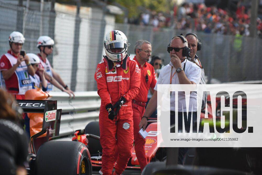 Sebastian Vettel ( 5, Scuderia Ferrari Mission Winnow) nach der Qualifikation, Formel 1, Grosser Preis von Italien, Qualifikation, 07.09.2019 Formel 1, Grosser Preis von Italien, Qualifikation, 07.09.2019 Monza