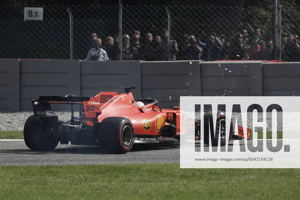 VETTEL Sebastian F1 Team Scuderia Ferrari Crash mit Lance STROLL Team Raising Point F1 Grand Prix von Italien 2019 in Monza am 08.09. 2019 in Monza