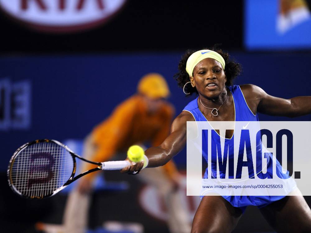 Serena Williams (USA) Tennis Damen Australian Open 2009, Grand Slam, WTA Tour, Finale, Einzelbild Melbourne Dynamik,