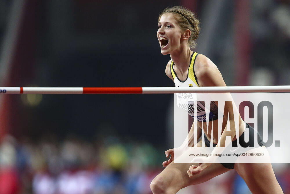 KW39 IAAF World Athletics Championships Doha 2019; Qatar, 27.09.2019 Imke Onnen (GER Hannover 96) packt die 1,92m in der Qualifikation am 27.09.19 im Khalifa International Stadium in Doha, Qatar waehrend der IAAF World Athletics Championships.