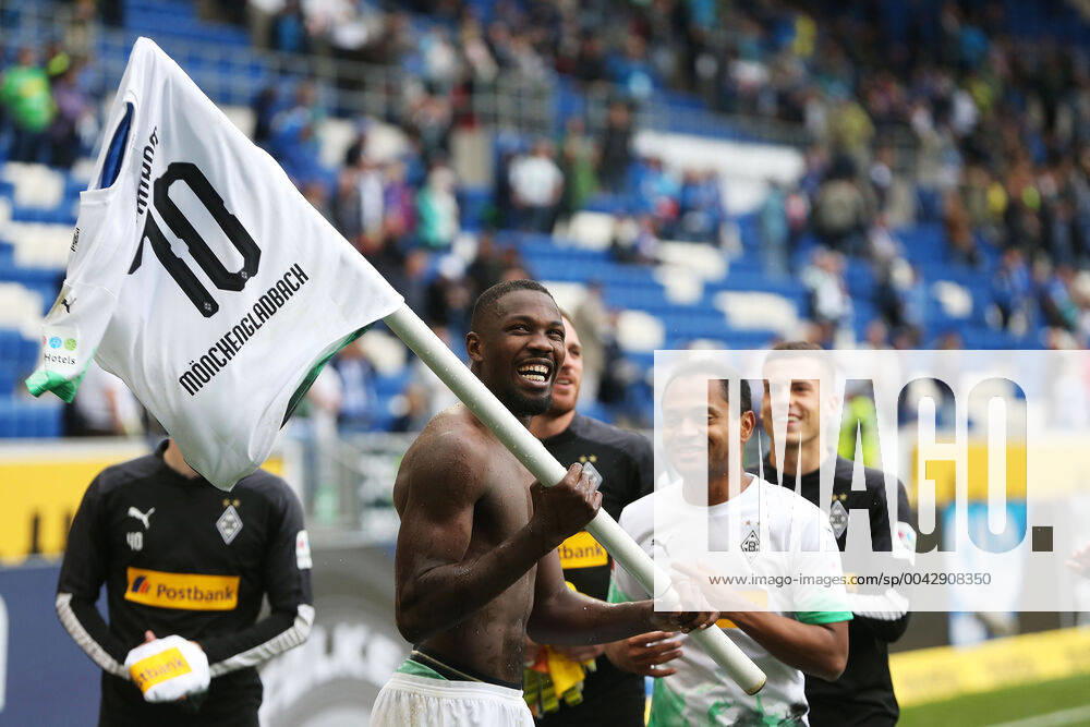 Fussball 1.Bundesliga, TSG 1899 Hoffenheim - Borussia Moenchengladbach, v.l. Marcus Thuram (Borussia Moenchengladbach) nach dem Spiel, after the match Sinsheim
