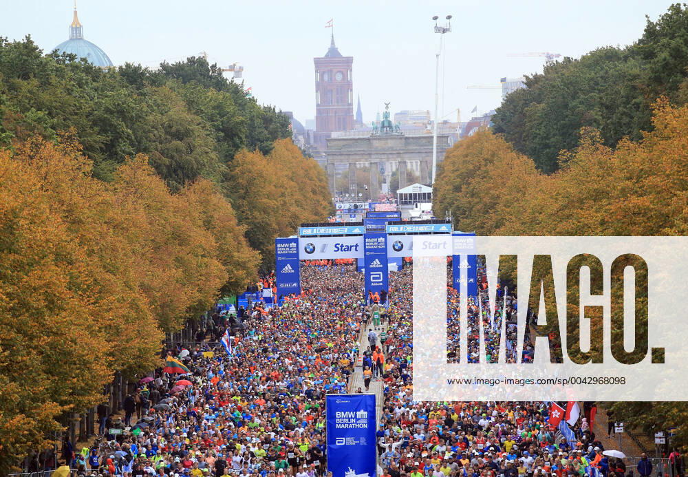 KW39 GER, Berlin Marathon 29.09.2019, Berlin, Berlin, GER, Berlin Marathon, im Bild Siegessaeule, Laeufer,