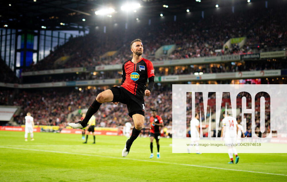 KW39 Köln, 29.09.2019 Torjubel: Vedad Ibisevic (Hertha) springt in die Luft 1. FC Köln - Hertha BSC Berlin DFL regulations prohibit any use of photographs as image sequences and or quasi-video