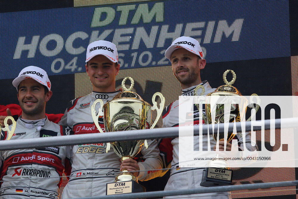 Mike Rockenfeller (GER) (Audi Team P,hoenix - Audi RS5 DTM) Nico Müller (SUI) (Audi Sport T eam Abt Sportsline - Audi RS5 DTM) und Rene Rast (GER) (Audi Sport Team Rosberg - Audi RS5 DTM) beim DTM-Lauf auf dem Hockenheimring. Copyright Thomas Pakusch