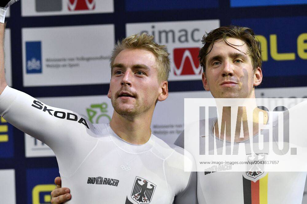 EUROPEES KAMPIOENSCHAP: APELDOORN Maximilian Beijer (GER) and Theo Reinard (GER) 3rd and a brons medal on the Men s Madison, during UEC Track cycling, Rad, Radsport, Bahnrad, Bahn European Championship, EM, Europameisterschaft on October, 20 2019 in Apeldoorn, Netherlands. Photo by SCS Margarita Bouma UEC Track Cycling European Championship ANPxSportx xSoenarxChamidxsportfotografiexIVx 400209571