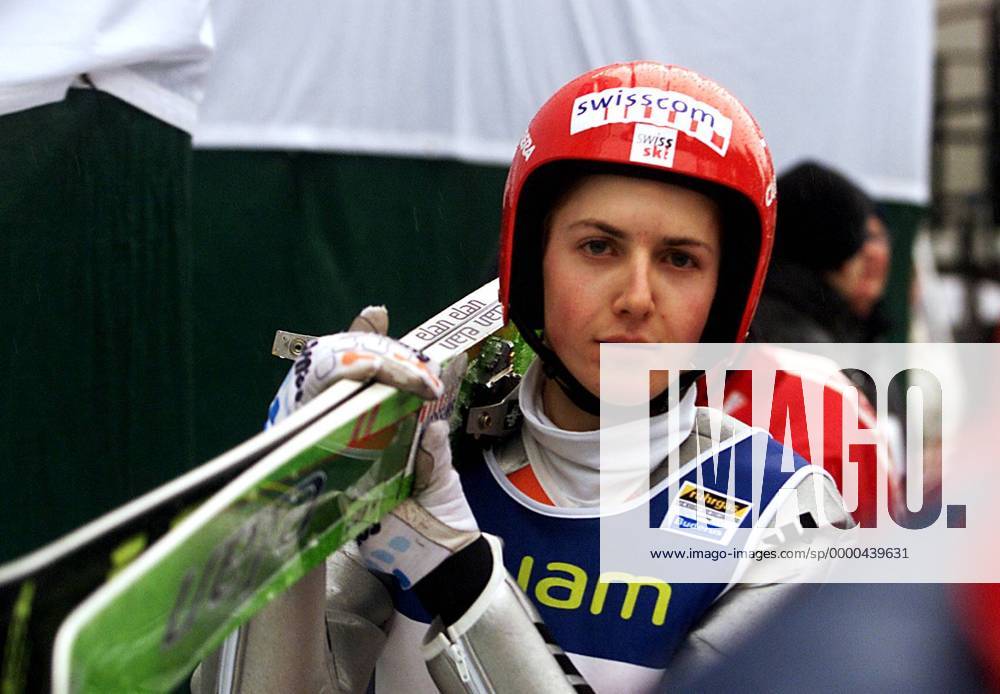Simon Ammann (Schweiz) Skispringen Herren Vierschanzentournee 2001 2002, Vierschanzen-Tournee, Schanzentournee, 4, Vier-Schanzen Einzelbild Schattenberg-Schanze Oberstdorf
