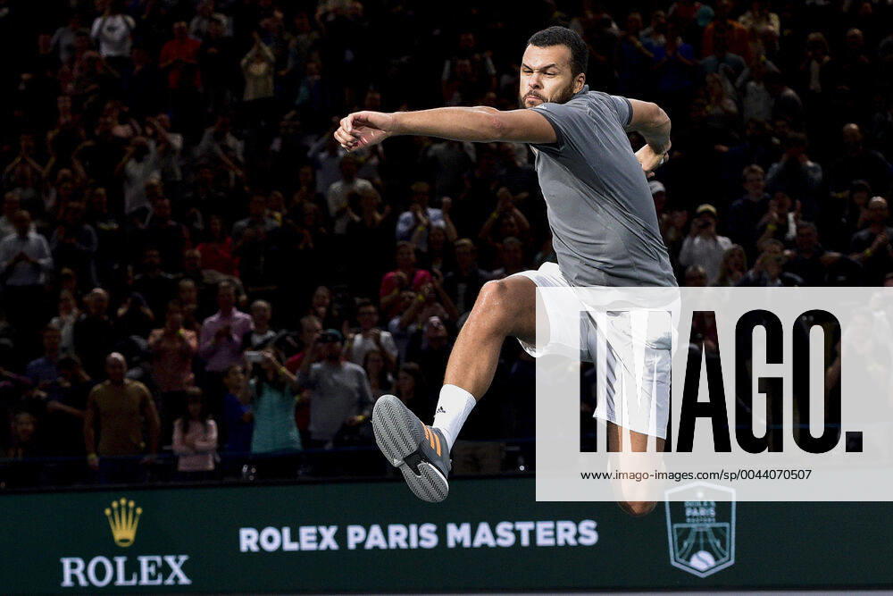 Bilder des Jahres 2019, Sport 10 Oktober joie de Jo Wilfried Tsonga (fra) en fin de match TENNIS : Rolex Paris Masters - 30 10 2019 JBAutissier Panoramic