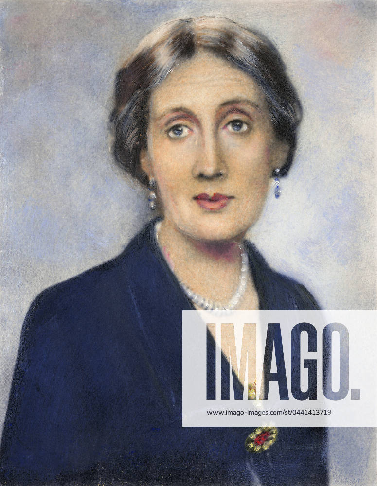 VIRGINIA WOOLF (1882-1941). English writer. Oil over a photograph, 1932.
