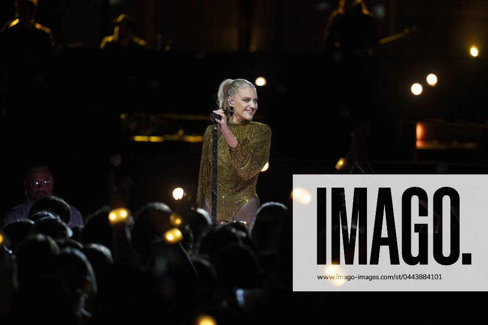 Country singer and show host KELSEA BALLERINI performs at a Country Music Television (CMT) highlights taping at the South Mall on the University of Texas campus April 3, 2024. The CMT Awards return to Austin, the self-proclaimed Live Music Capital of the World, with a live show on April 7, 2024. Austin United States - ZUMAd150 20240403_znp_d150_066