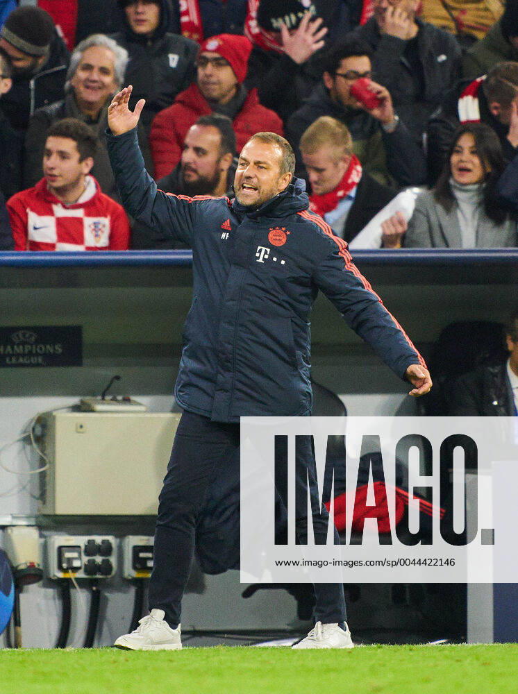 Champions League, Munich-Piraeus, Munich November 6, 2019. Hansi FLICK, FCB Trainer FC BAYERN MUNICH - OLYMPIACOS PIRAEUS UEFA Football Champions League , Munich, November 06, 2019, Season 2019 2020, group stage ,group B, FCB, Reds, Bavaria, München