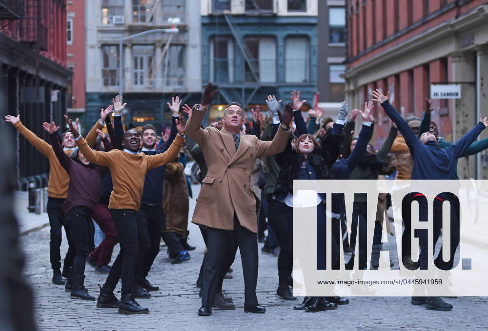 Tom Hanks, Carly Rae Jepsen and Justin Bieber film Fiat commercial in SoHo, NYC 132779, Tom Hanks, Carly Rae Jepsen and Justin Bieber film Fiat commercial in SoHo, NYC. New York, New York - Monday February 16, 2015., Credit:TS, PacificCoastNews Avalon USA, New York
