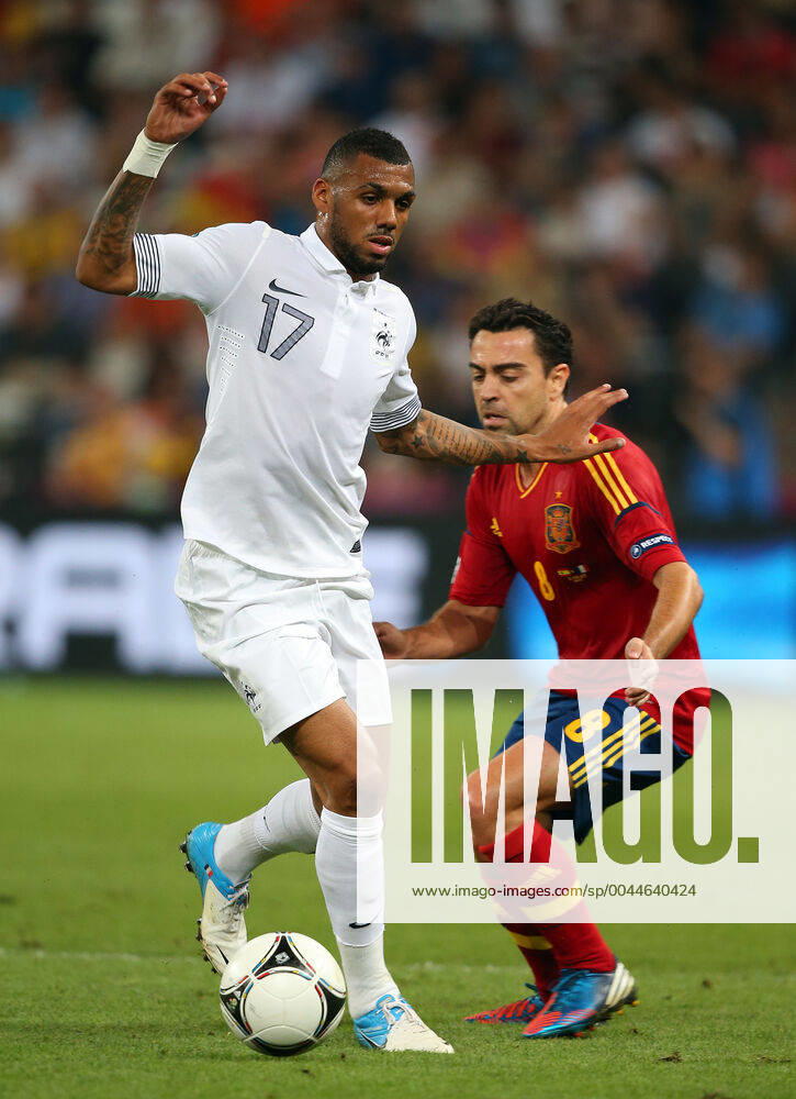 Xavi Hernandez & Yann M Vila Spain V France Euro 2012 Euro 2012 Spain V France Donbass Arena, Donetsk, Ukraine 23 June 2012