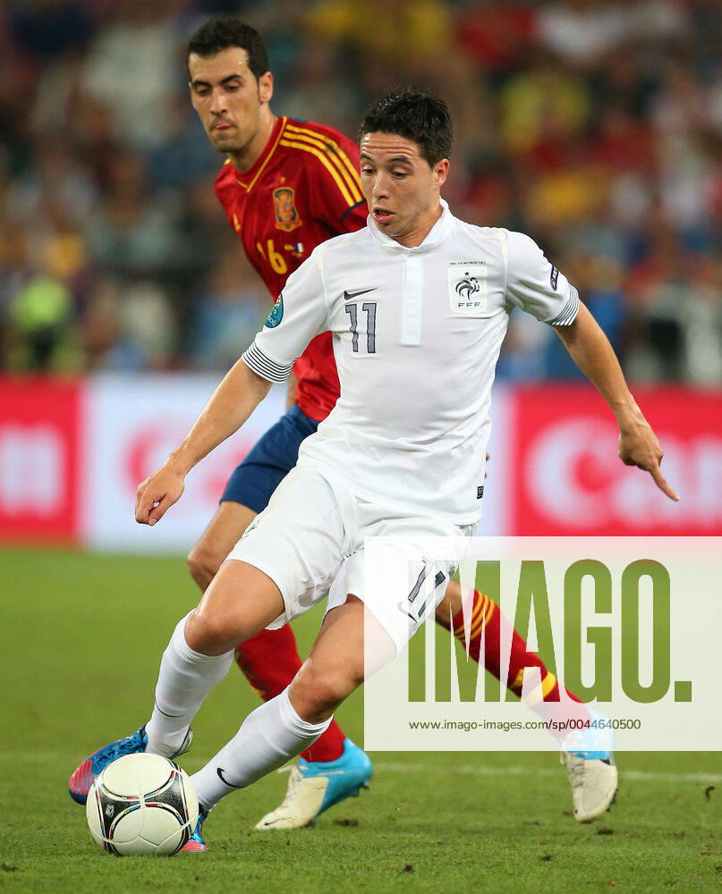 Andres Iniesta & Samir Nasri Spain V France Euro 2012 Euro 2012 Spain V France Donbass Arena, Donetsk, Ukraine 23 June 2012