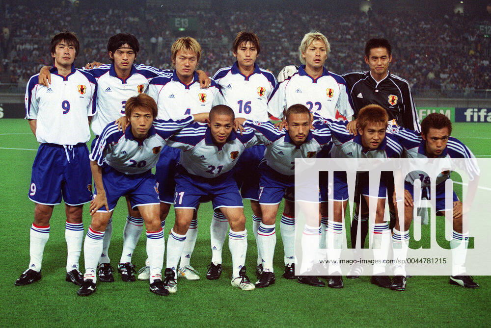 Japan team group, Mannschaftsbild, Totale Japan Team Group Confederation Cup Prefectural Kashima Stadium, Ibaraki, Japan 07 June 2001