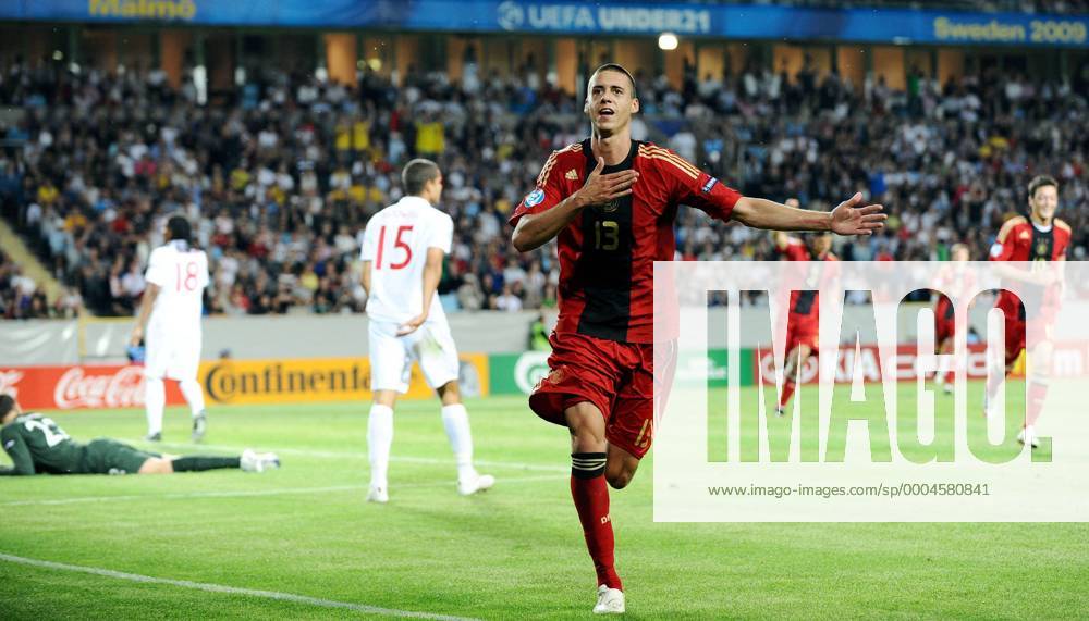 Sandro Wagner (Deutschland U21) - Torjubel - Fußball EM Herren U21 EM 2009, U 21, Nationalmannschaft, Nationaltrikot Einzelbild Finale Malmö Freude, Begeisterung,