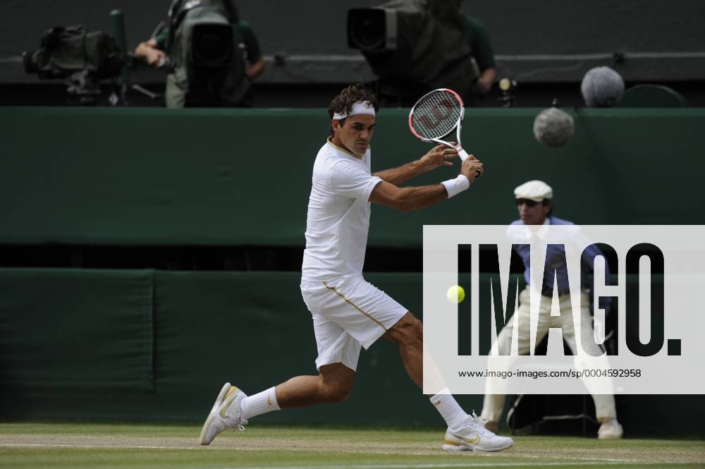 Roger Federer (Schweiz) Tennis Herren All England Championships 2009, Grand Slam, ATP Tour, Finale Einzelbild Wimbledon London