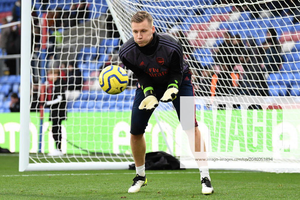 Crystal Palace v Arsenal Premier League Arsenal Goalkeeper Bernd Leno warms up prior to the Premier League match at Selhurst Park, London Content Not Available For UK Newspapers