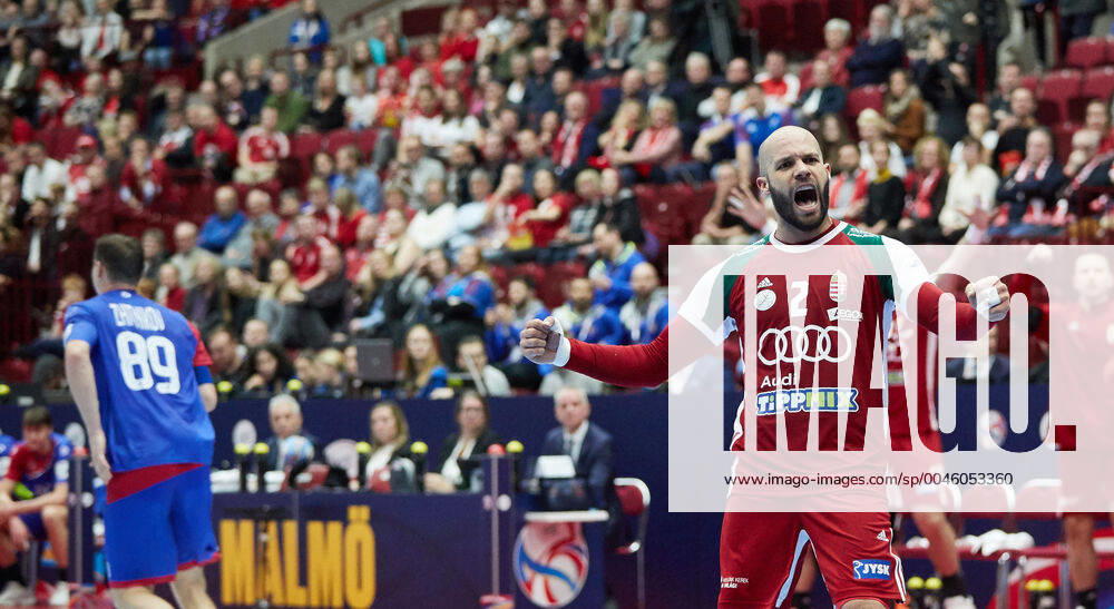 MALMO 20200111 The Hungarian player Adrian Sipos react during the Men s EHF EURO 2020 Handball group E match preliminary round between Hungary and Russia in Malmo Arena Saturday Jan. 11, 2020. Photo Andreas Hillergren TT kod 10600 Malmo Sweden
