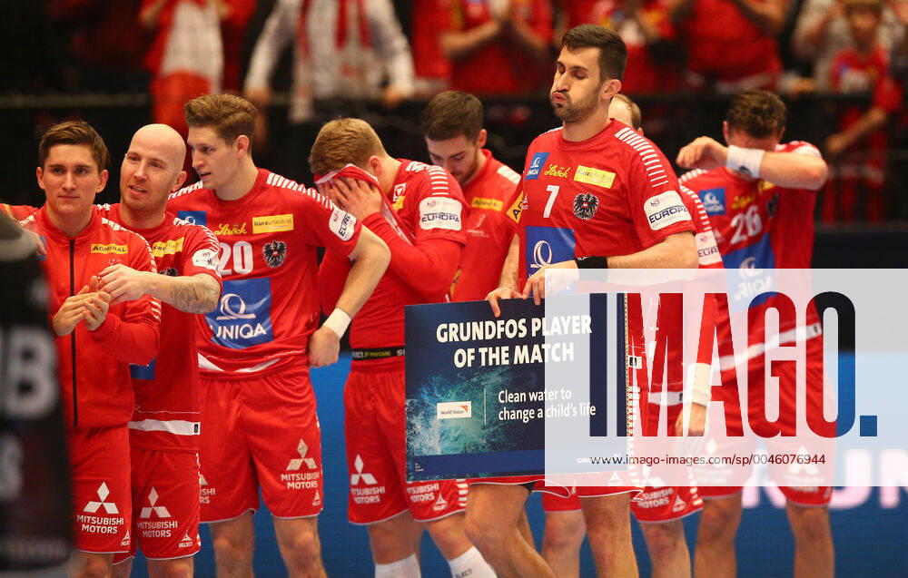 HANDBALL - EHF EURO 2020, AUT vs UKR VIENNA,AUSTRIA,12.JAN.20 - HANDBALL - EHF European Men s Handball Championship 2020, group stage, Austria vs Ukraine. Image shows Janko Bozovic (AUT). GEPAxpictures xChristianxOrt